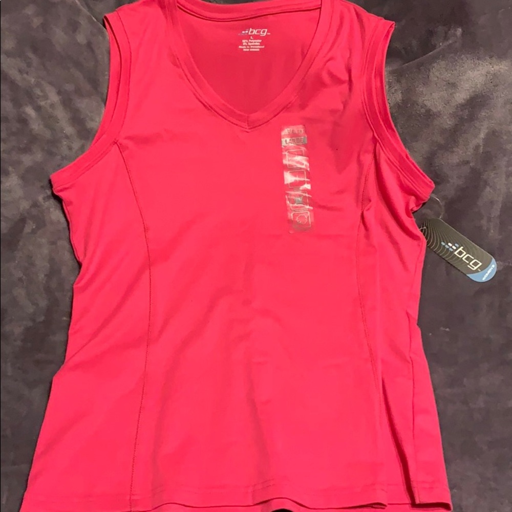 Pink workout tank top